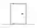 Fig. 01 - Door construction with slideable pivot hinge