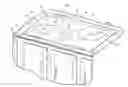 Fig. 01 - Interior mounted cooktop bracket for concealed and surface mounted installation