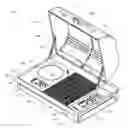 Fig. 01 - Combination Outdoor Cooktop And Grill With Split Cover