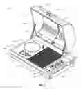 Fig. 02 - Combination Outdoor Cooktop And Grill With Split Cover