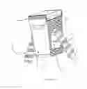 Fig. 09 - Bi-directional fixating/locking transvertebral body screw/intervertebral cage stand-alone constructs having a central screw locking lever, and pliers and devices for spinal fusion