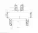 Fig. 12 - Bi-directional fixating/locking transvertebral body screw/intervertebral cage stand-alone constructs having a central screw locking lever, and pliers and devices for spinal fusion