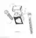 Fig. 22 - Bi-directional fixating/locking transvertebral body screw/intervertebral cage stand-alone constructs having a central screw locking lever, and pliers and devices for spinal fusion