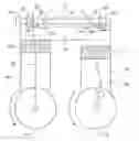 Fig. 01 - Internal combustion engine with paired, parallel, offset pistons