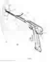 Fig. 19 - Artificial cervical and lumbar discs, disc plate insertion gun for performing sequential single plate intervertebral implantation enabling symmetric bi-disc plate alignment for interplate mobile core placement