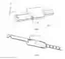 Fig. 25 - Artificial cervical and lumbar discs, disc plate insertion gun for performing sequential single plate intervertebral implantation enabling symmetric bi-disc plate alignment for interplate mobile core placement