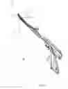 Fig. 38 - Artificial cervical and lumbar discs, disc plate insertion gun for performing sequential single plate intervertebral implantation enabling symmetric bi-disc plate alignment for interplate mobile core placement