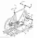 Fig. 01 - Bicycle trainer permitting steering and tilting motion