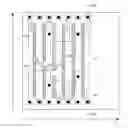 Fig. 01 - Semiconductor Chip Having Region Including Gate Electrode Features of Rectangular Shape on Gate Horizontal Grid and First-Metal Structures of Rectangular Shape on First-Metal Vertical Grid