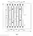 Fig. 08 - Semiconductor Chip Having Region Including Gate Electrode Features of Rectangular Shape on Gate Horizontal Grid and First-Metal Structures of Rectangular Shape on First-Metal Vertical Grid
