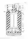 Fig. 01 - Brushless motor with a stator comprising a bobbin and a conductor wire wound on the bobbin by being overlapped in plural layers