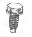 Fig. 01 - Plastic thread element and connection assembly consisting of a plastic carrier part and a plastic thread part