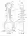 Fig. 06 - Connecting-rod with one or more recess in the stem to reduce mass, optimize the balancing between rotating and reciprocating masses, and optimize the connecting-rod bearings minimum oil film thickness