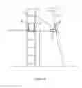 Fig. 10 - Device for stabilising a ladder, and a ladder