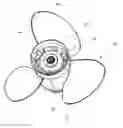 Fig. 02 - Lightweight composite propellers for outboard motor