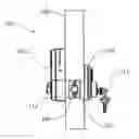 Fig. 01 - Electronic lock with wireless exterior to interior door communication