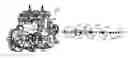 Fig. 01 - Crankcase mounts and reinforced rubber in mount on force vector