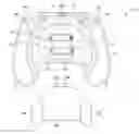 Fig. 01 - Video game controller with unitary back shell for button control and battery access
