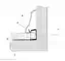 Fig. 01 - Resilient fixing element and a skirting board fixing system comprising a skirting board and such a fixing element