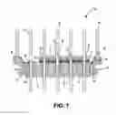 Fig. 02 - EMI feedthrough filter terminal assembly containing a resin coating over a hermetically sealing material