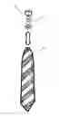 Fig. 01 - Modular interchangeable necktie with synthetic knot and magnetic attachment means