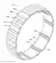 Fig. 01 - Airless flexible tire with torque reducing track pattern