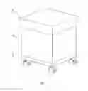 Fig. 02 - Folding storage stool on wheels