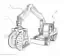Fig. 01 - Cable drum feeding tool for a vehicle with a lifting device