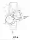 Fig. 09 - Opposed-piston compact engine with crankshafts rotating on a different plant to those of the cylinder axes