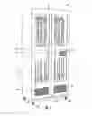 Fig. 02 - Endoscope cabinet having pivoting endoscope support arm and integrated air supply