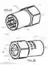 Fig. 02 - Extractor socket with bidirectional driving capability and corresponding extraction set with intermediate sizes