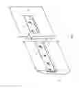 Fig. 02 - Magnetic attachment assembly for attaching trim board to walls ceilings and other surface structures