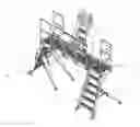 Fig. 01 - Folding and rigid ladder with scaffolding system