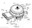 Fig. 03 - Motor with rotor including angled cooling outlet and a bracket including cooling inlet