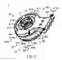 Fig. 04 - Motor with rotor including angled cooling outlet and a bracket including cooling inlet