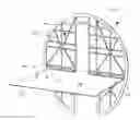 Fig. 01 - Partition wall in cabin of aircraft supporting monuments