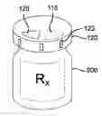 Fig. 01 - ROTABLE CAP SYSTEM FOR DISPENSING ONE OR TWO TABLETS OR CAPSULES FROM A PHARMACY VIAL