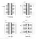Fig. 11 - 3D vertical memory array cell structures with individual selectors and processes