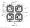 Fig. 08 - Wireless power transfer pad with multiple windings and magnetic pathway between windings