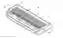 Fig. 01 - Razor cartridge having a blade housing with slits receiving clips for securing razor blades