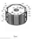 Fig. 03 - Rotor core, rotor and motor