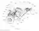 Fig. 02 - Tractor having dual hydrostatic drive with single hand control and attachment adapter for powered attachments