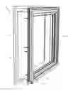 Fig. 01 - Window system with interchangeable exterior accessory covers