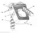 Fig. 01 - Bi-directional fixating/locking transvertebral body screw/intervertebral cage stand-alone constructs