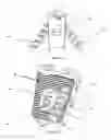 Fig. 05 - Bi-directional fixating/locking transvertebral body screw/intervertebral cage stand-alone constructs