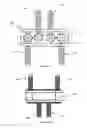 Fig. 10 - Bi-directional fixating/locking transvertebral body screw/intervertebral cage stand-alone constructs