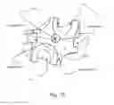 Fig. 26 - Bi-directional fixating/locking transvertebral body screw/intervertebral cage stand-alone constructs