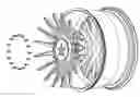 Fig. 01 - VEHICLE WHEEL HAVING A DECORATIVE MEMBER ATTACHED TO A BASE WHEEL AND METHOD OF MANUFACTURE