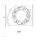 Fig. 10 - Centrifugal fan comprising a sidewall and plurality of air deflectors forming a plurality of airflow entry tunnels to sequentially expand a flow channel outwardly in a radial direction