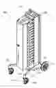Fig. 01 - Storage and charging station system for portable electronic devices with side access to power distribution components